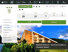 Tablet Screenshot of hotelfis.sk